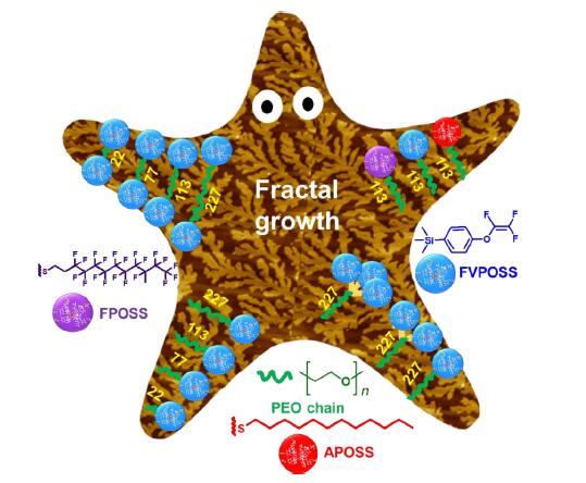 Fractal Growth of Giant Amphiphiles in Langmuir-Blodgett Films