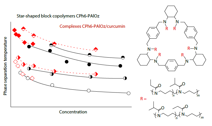 Star-shaped Block Copolymers of Poly-2-alkyl-5,6-dihydrooxazines: Synthesis, Conformational Characteristics, Thermoresponsiveness and Complexation with Curcumin