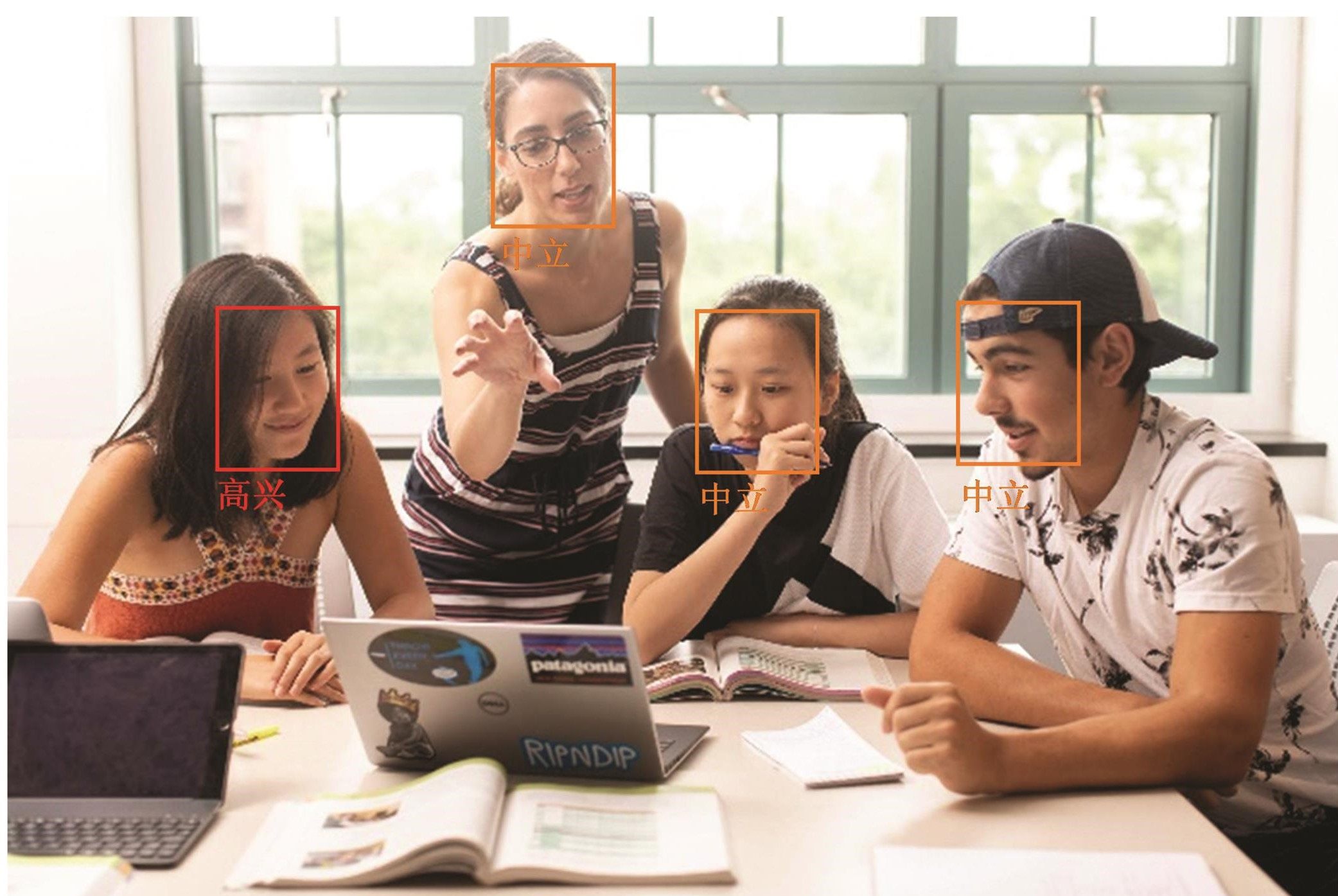 基于褶纹基元关系感知的高效面部表情识别方法