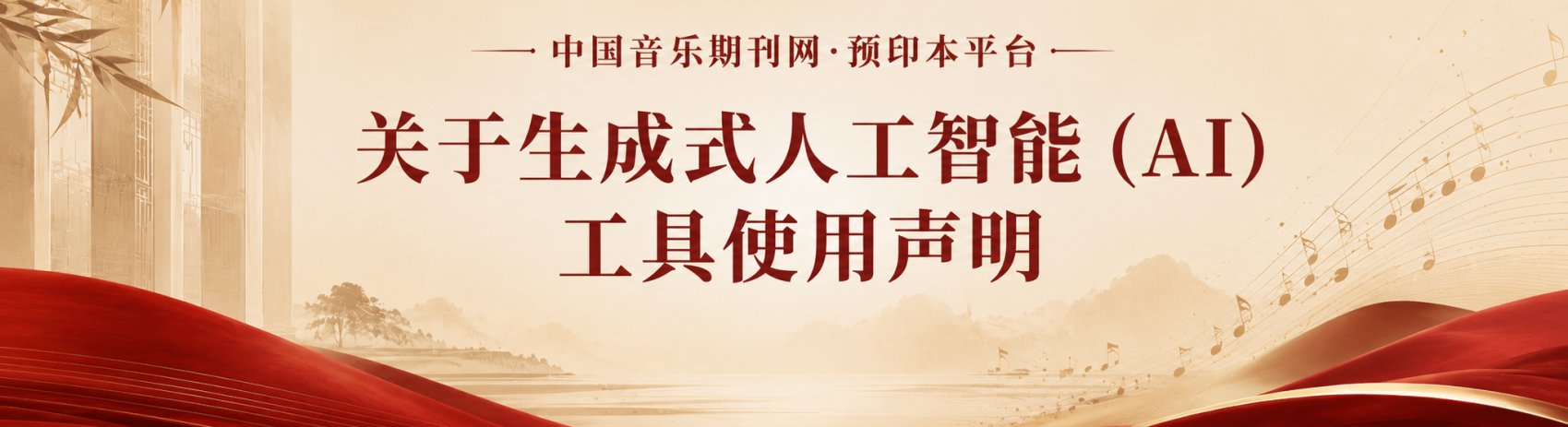“中国音乐期刊网·预印本平台”关于生成式人工智能（AI）工具使用的声明