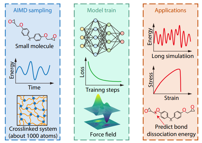 Reactive Machine Learning Force Field for Crosslinked Epoxy