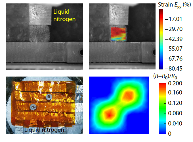 Highly Elastic Composite Aerogel based on Functionalized Cotton Fibers for Strain Sensing at Cryogenic Temperature